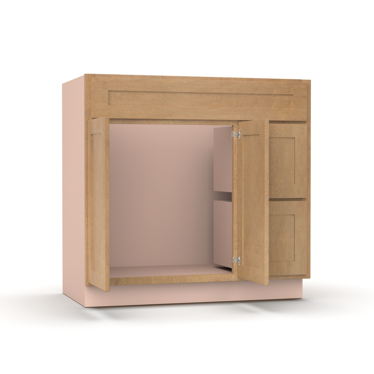 Liberty Shaker Karamel - 36 Inch Vanity Sink Drawer Base Cabinet - 36" Width x 34.5" Height x 21" Depth