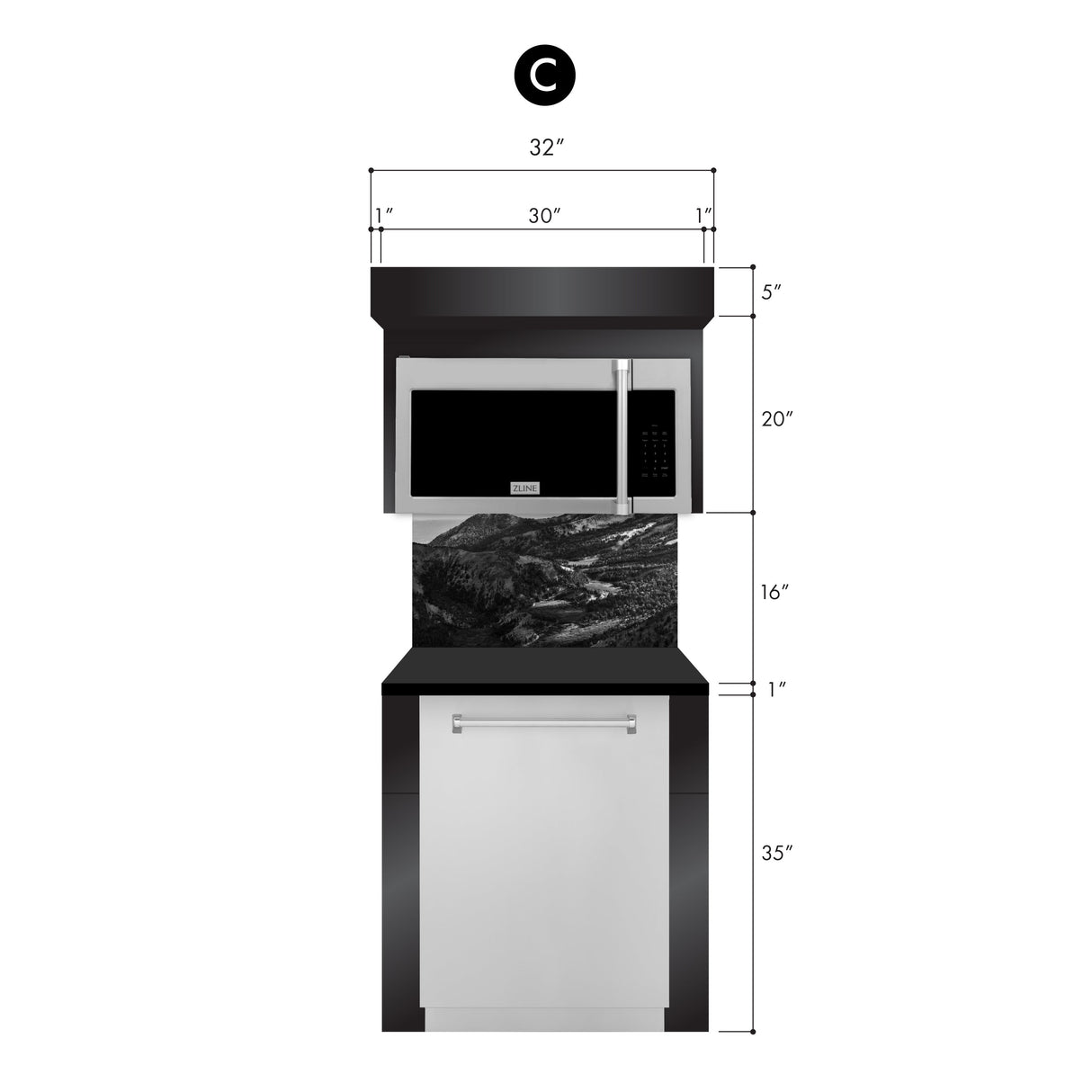 ZLINE 2-36" Chimney Extensions for 10 ft. to 12 ft. Ceilings (2PCEXT-ALP70WL)