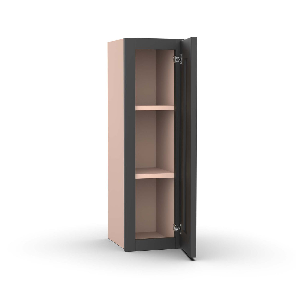 Liberty Shaker Grey - 9 Inch Height Single Door Wall Cabinet - 9" Width x 30" Height x 12" Depth