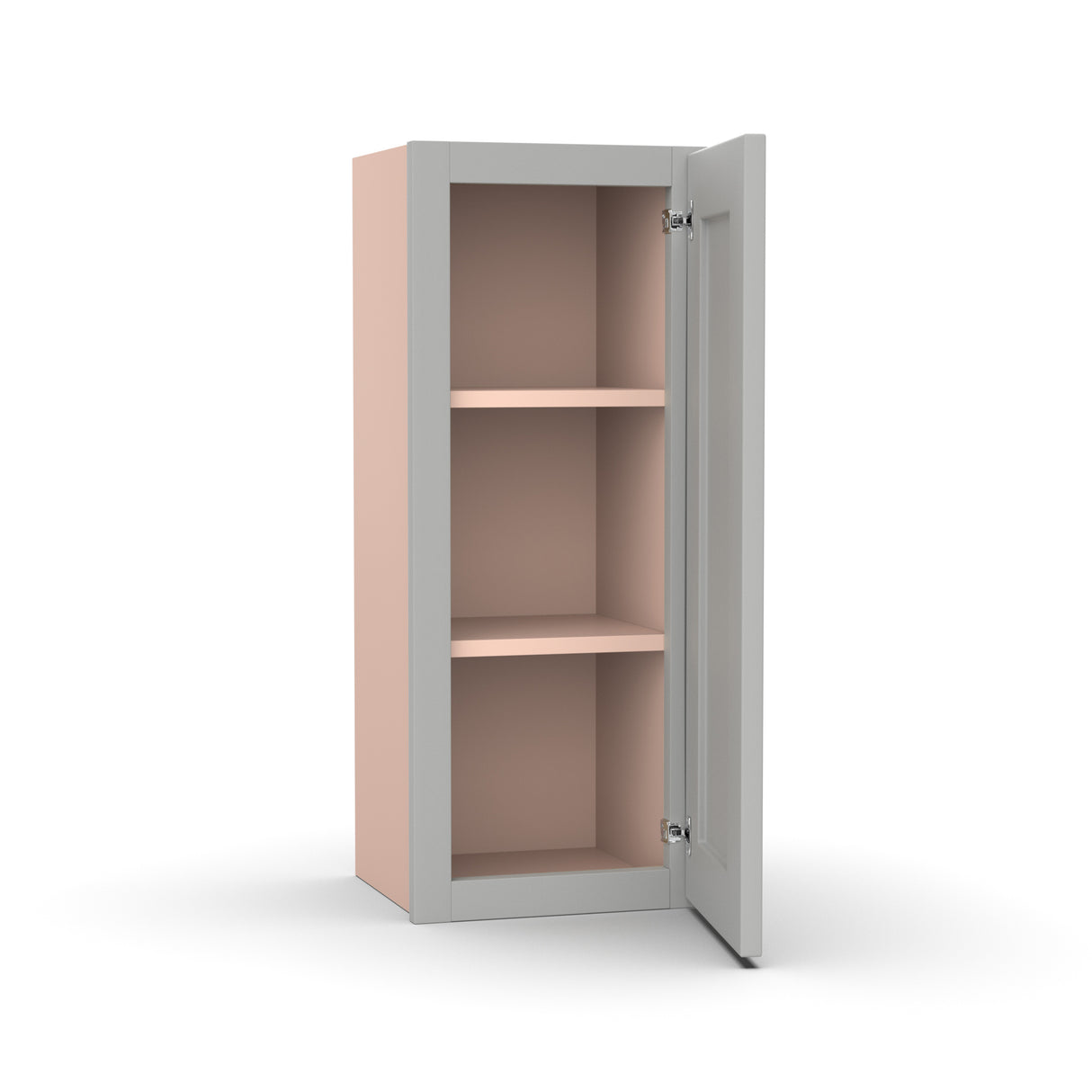 Liberty Shaker Ashen - 12 Inch Height Single Door Wall Cabinet - 12" Width x 30" Height x 12" Depth