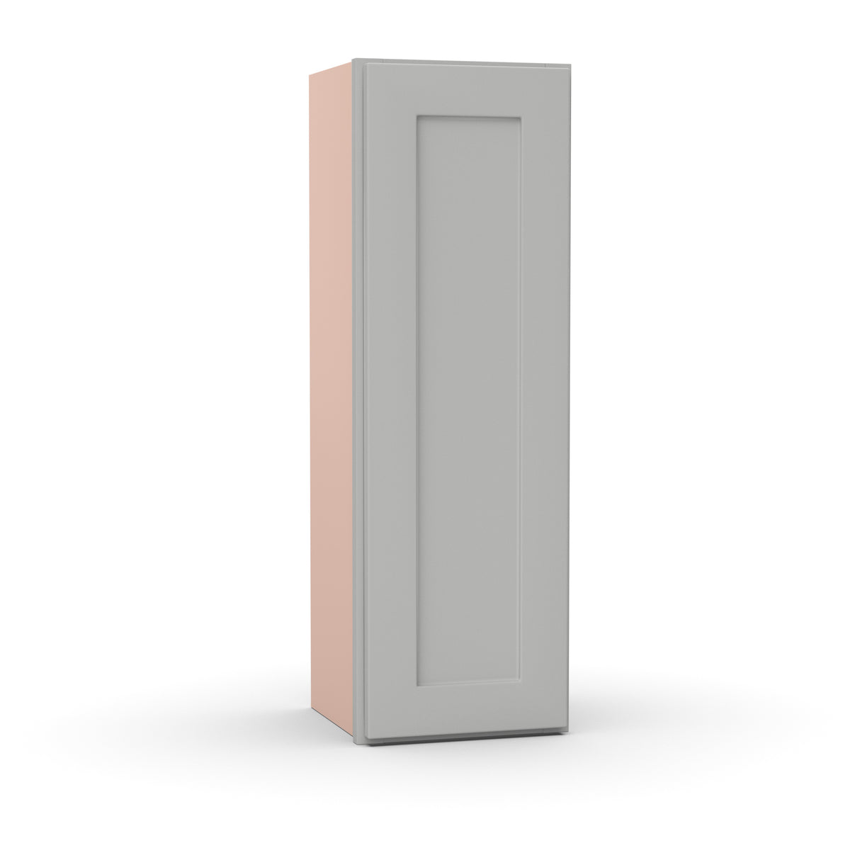 Liberty Shaker Ashen - 12 Inch Height Single Door Wall Cabinet - 12" Width x 36" Height x 12" Depth