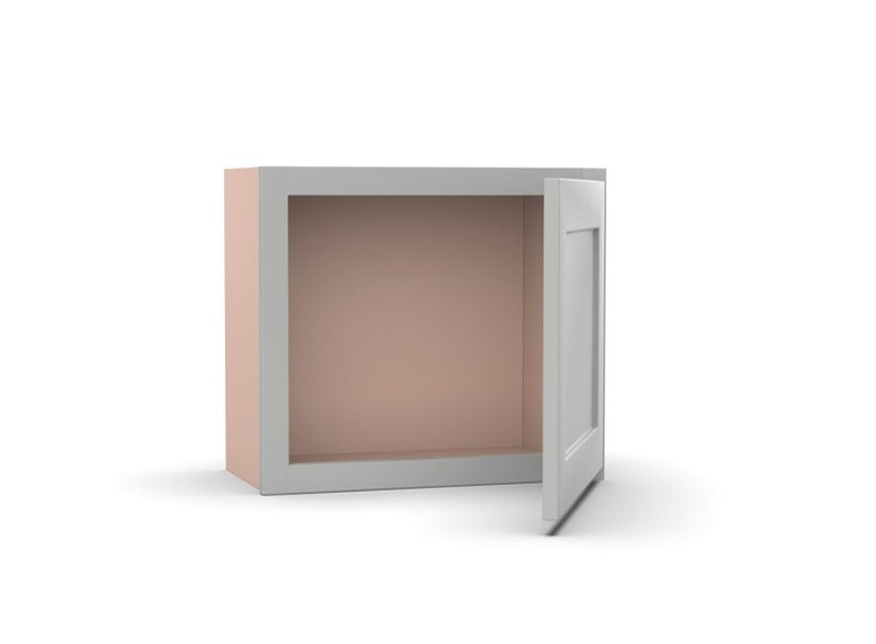 RTA - Liberty Shaker Ashen - 12"Height Single Door Wall Cabinets - 15"W x 12"H x 12"D