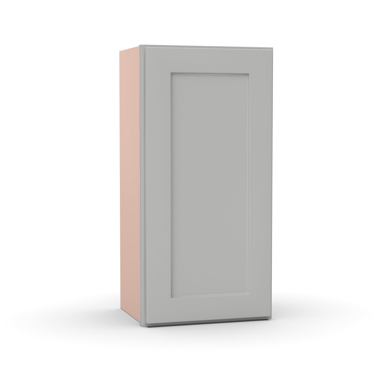 Liberty Shaker Ashen - 15 Inch Height Single Door Wall Cabinet - 15" Width x 30" Height x 12" Depth