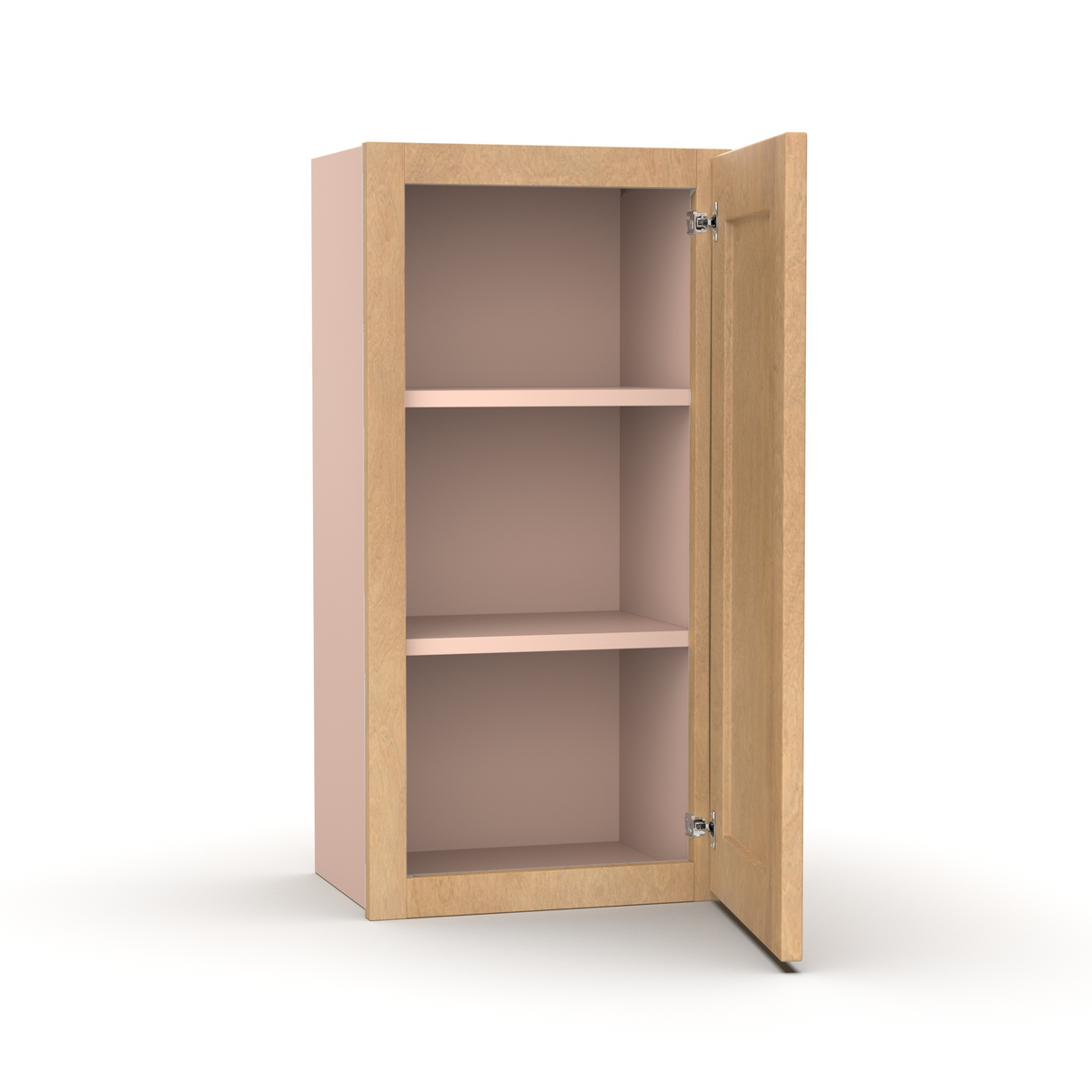 Liberty Shaker Karamel - 15 Inch Height Single Door Wall Cabinet - 15" Width x 30" Height x 12" Depth