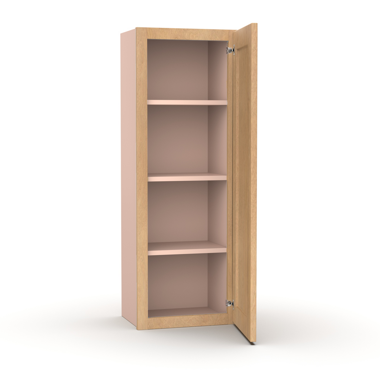 Liberty Shaker Karamel - 15 Inch Height Single Door Wall Cabinet - 15" Width x 42" Height x 12" Depth