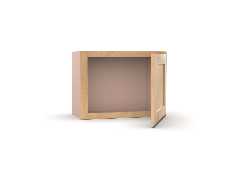 RTA - Liberty Shaker Karamel - Single Door Wall Cabinets - 21"W x 12"H x 12"D