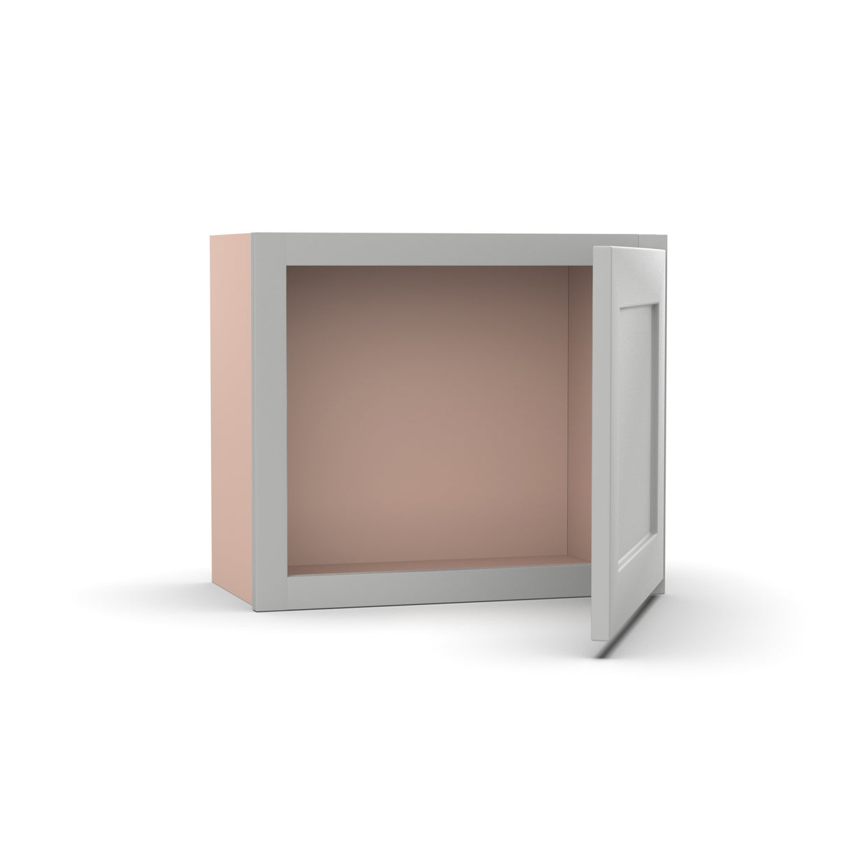 Liberty Shaker Ashen - 21 Inch Height Single Door Wall Cabinet - 21" Width x 18" Height x 12" Depth