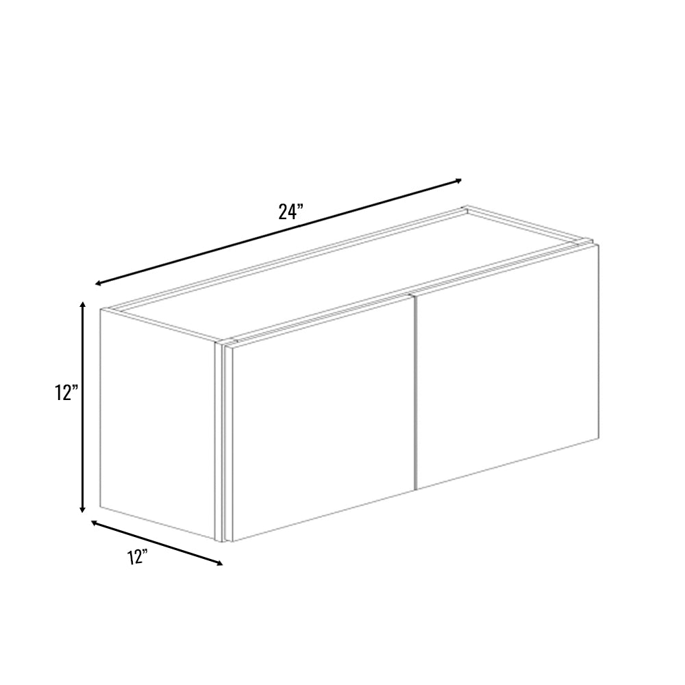 RTA - Avalon Ashen - 12"Height Single Door Wall Cabinets - 24"W x 12"H x 12"D