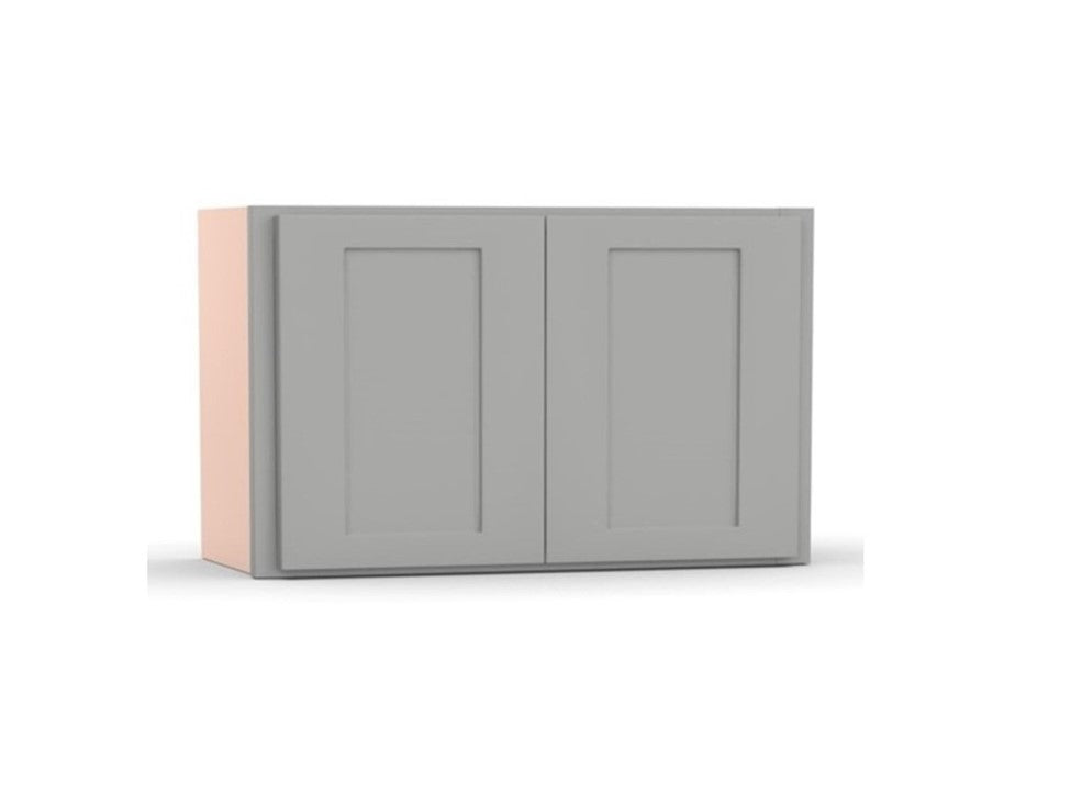 RTA - Liberty Shaker Ashen - 12"Height Single Door Wall Cabinets - 24"W x 12"H x 12"D