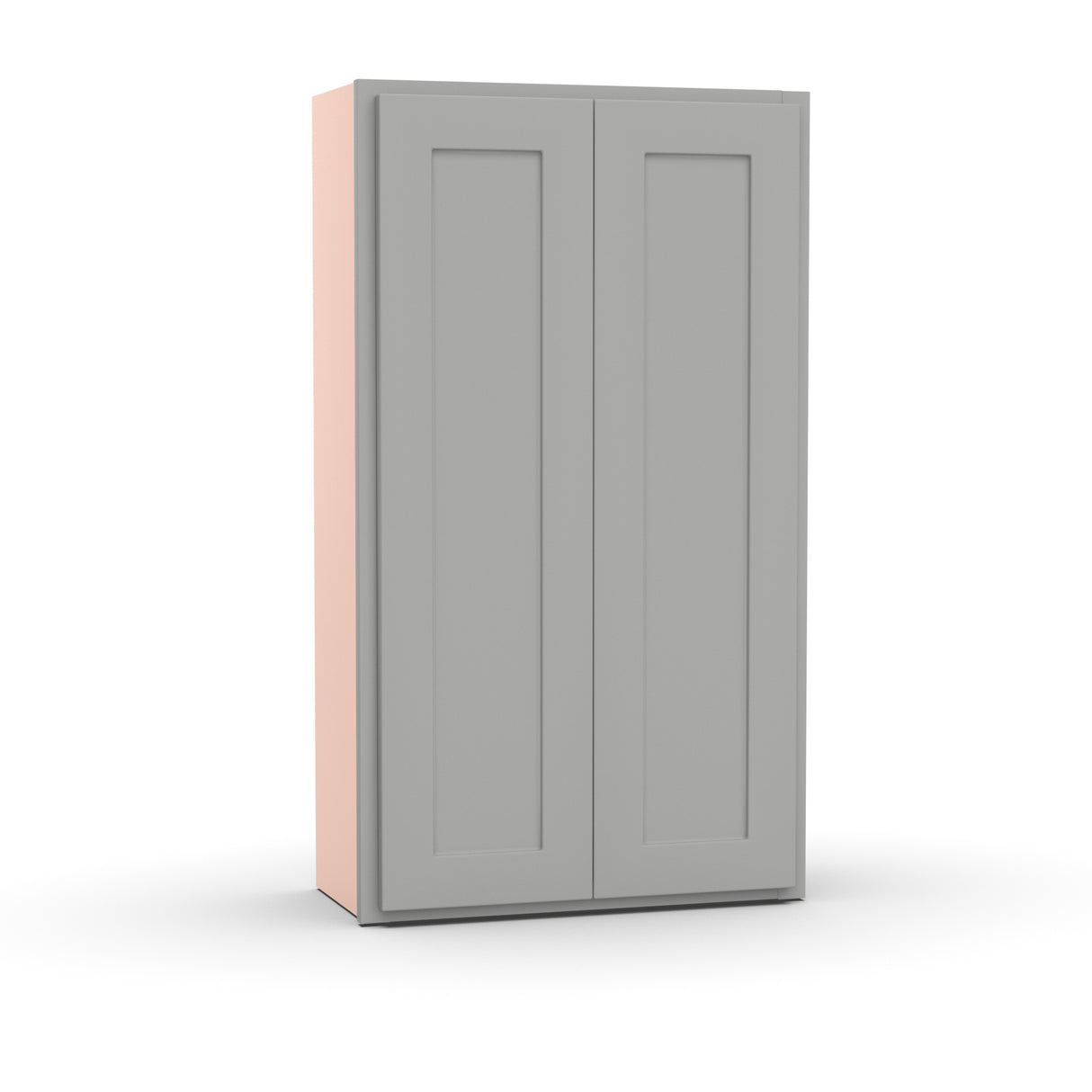 Liberty Shaker Ashen - 24 Inch Height Double Door Wall Cabinet - 24" Width x 42" Height x 12" Depth