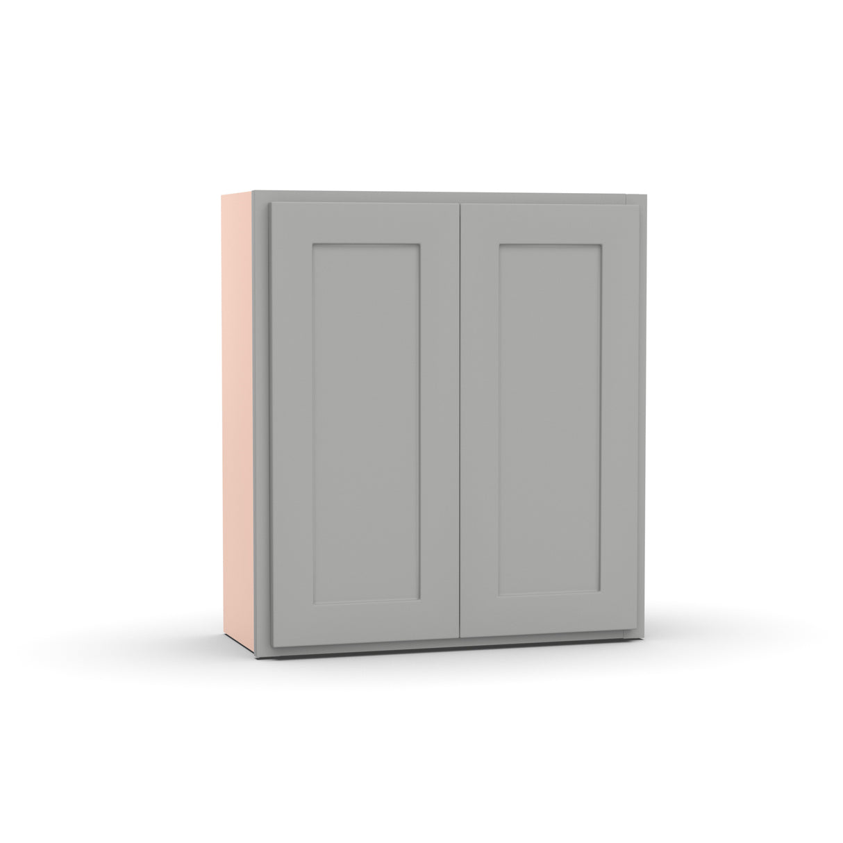 Liberty Shaker Ashen - 27 Inch Height Double Door Wall Cabinet - 27" Width x 30" Height x 12" Depth