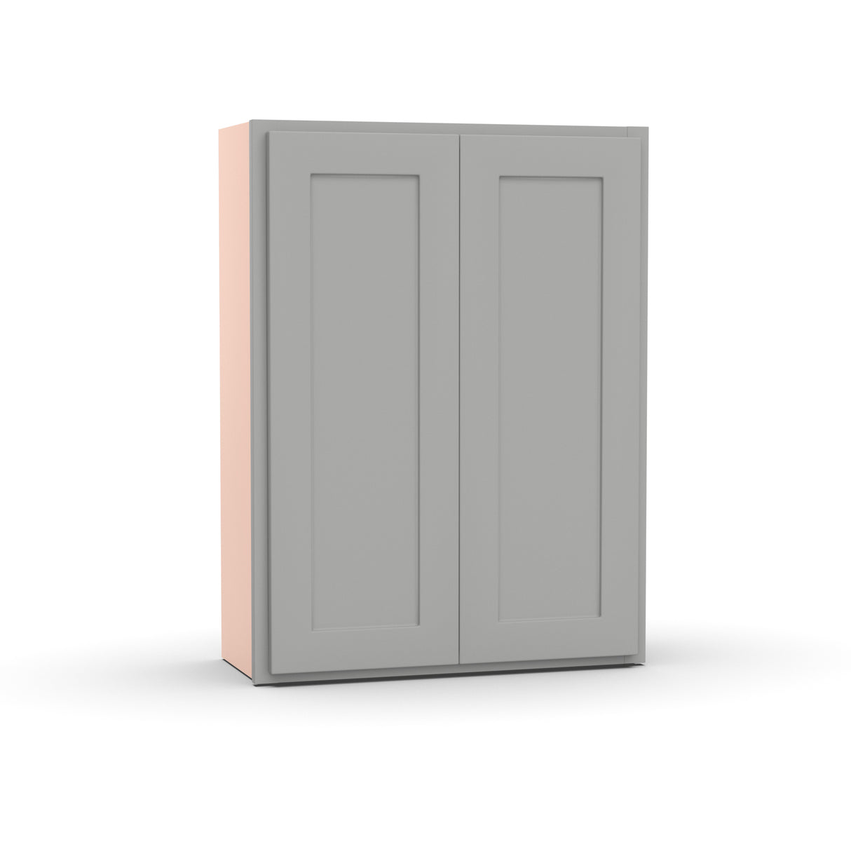 Liberty Shaker Ashen - 27 Inch Height Double Door Wall Cabinet - 27" Width x 36" Height x 12" Depth