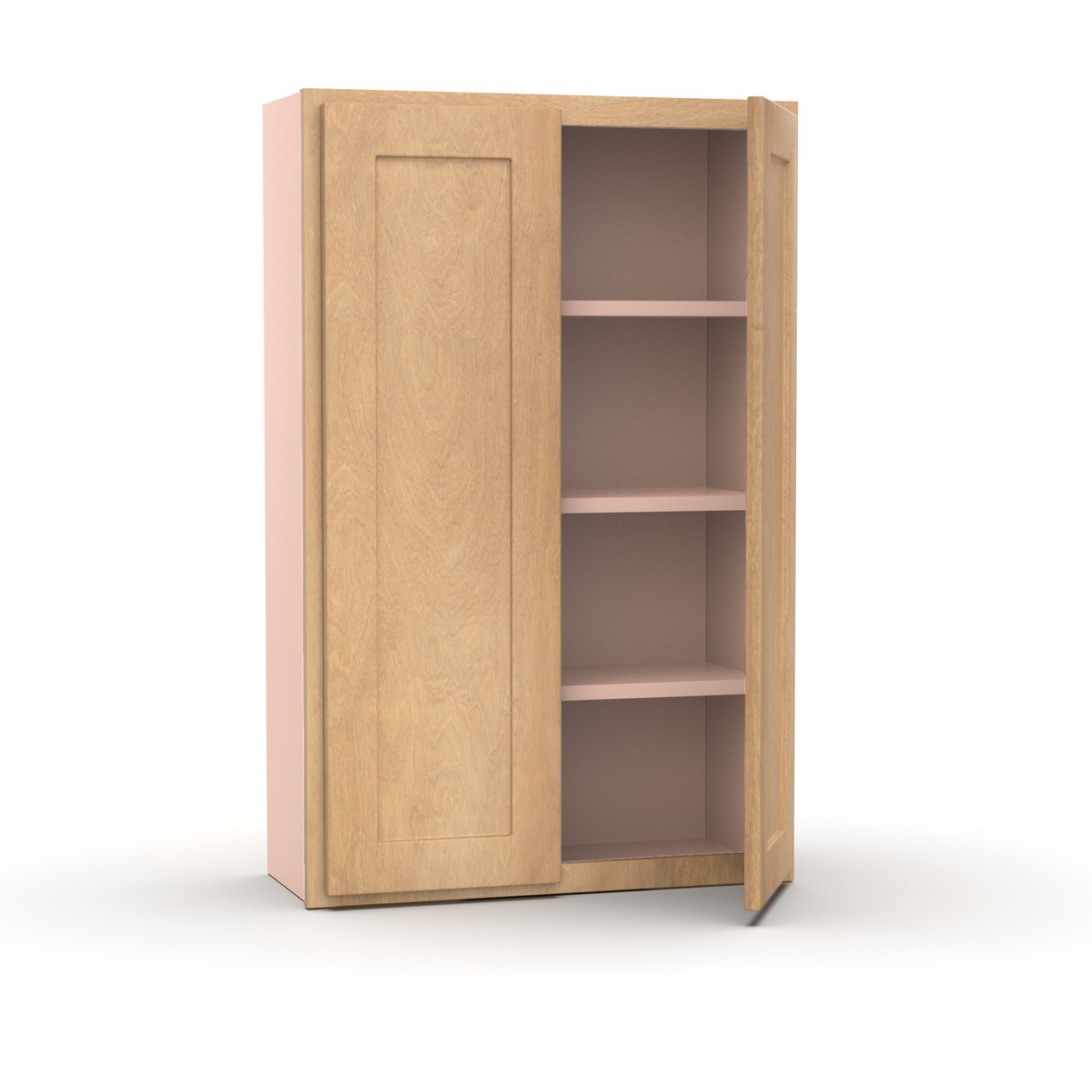 Liberty Shaker Karamel - 27 Inch Height Double Door Wall Cabinet - 27" Width x 42" Height x 12" Depth