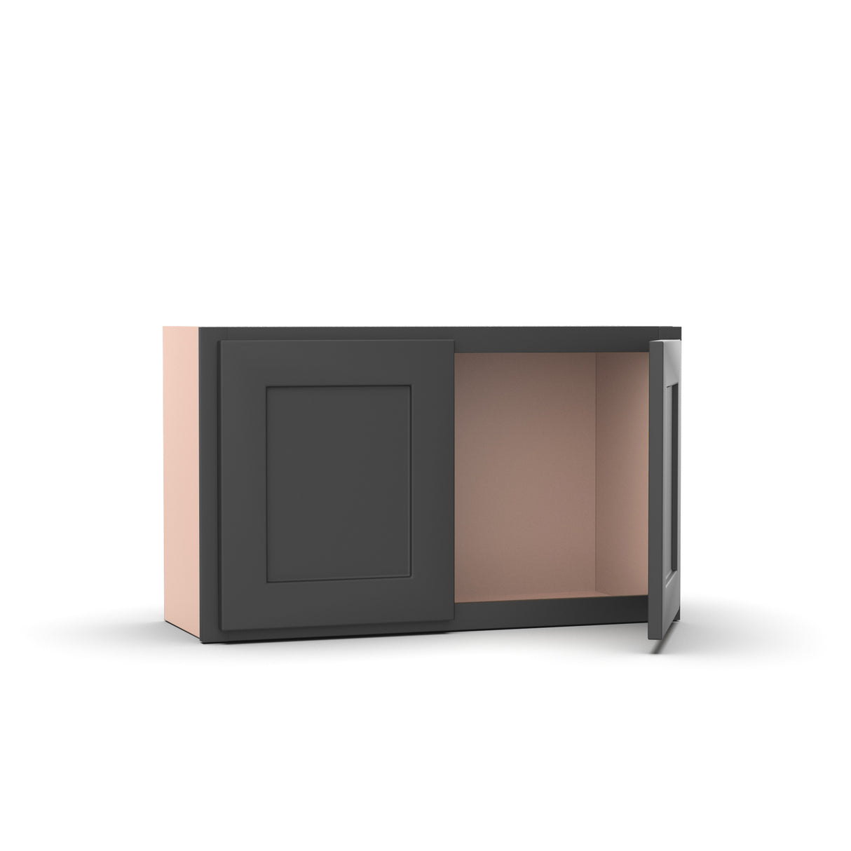 Liberty Shaker Grey - 30 Inch Height Double Door Wall Cabinet - 30" Width x 18" Height x 12" Depth