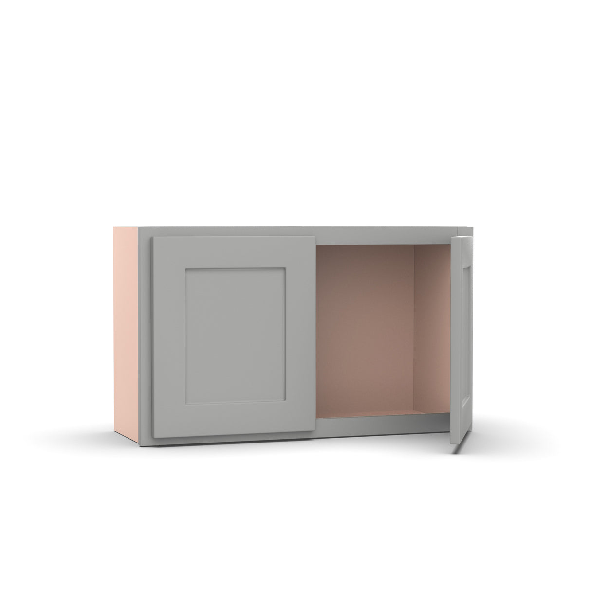 Liberty Shaker Ashen - 30 Inch Height Double Door Wall Cabinet - 30" Width x 18" Height x 12" Depth