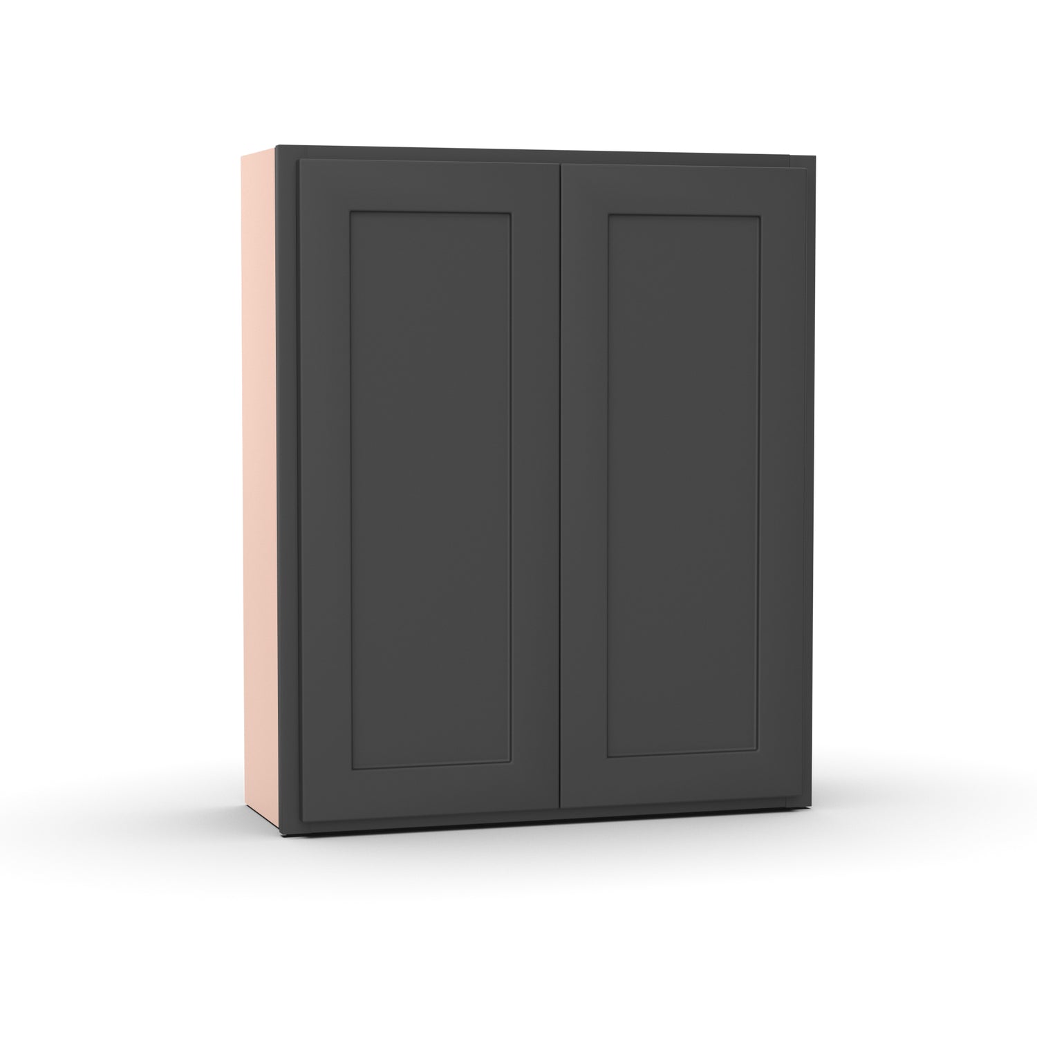 Liberty Shaker Grey - 30 Inch Height Double Door Wall Cabinet - 30" Width x 36" Height x 12" Depth