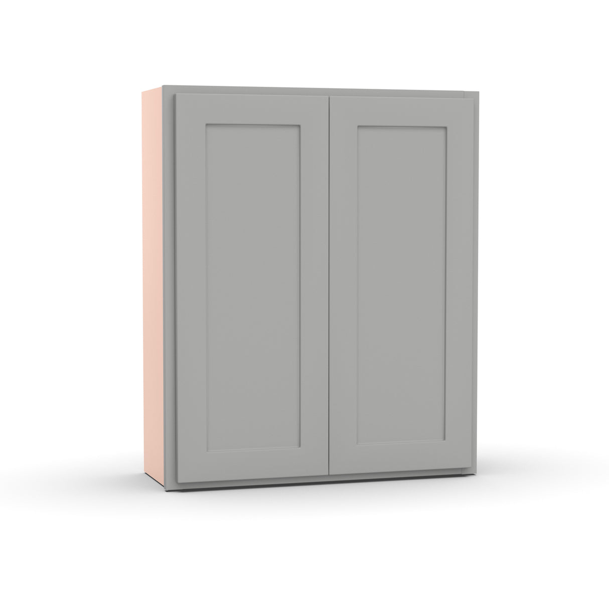 Liberty Shaker Ashen - 30 Inch Height Double Door Wall Cabinet - 30" Width x 36" Height x 12" Depth