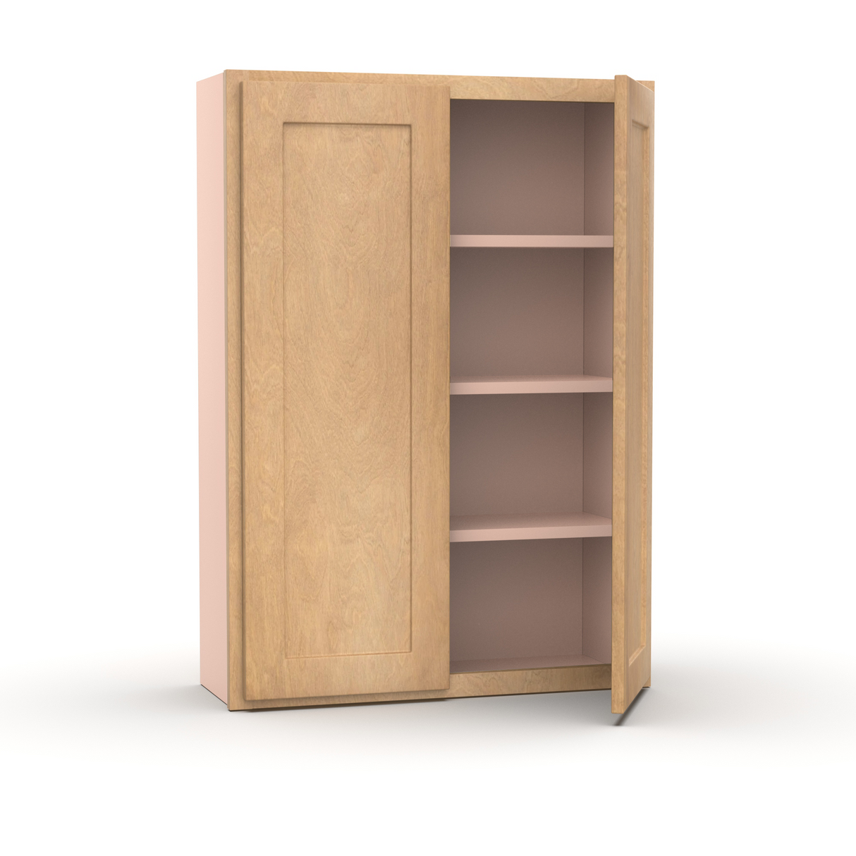 Liberty Shaker Karamel - 30 Inch Height Double Door Wall Cabinet - 30" Width x 42" Height x 12" Depth