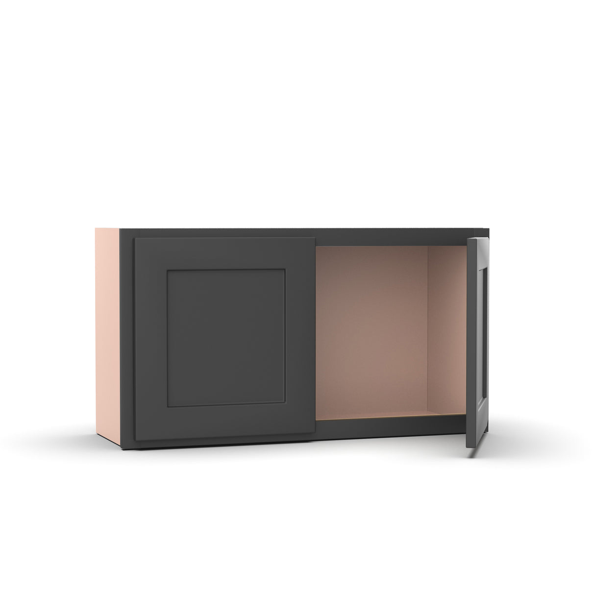 Liberty Shaker Grey - 33 Inch Height Double Door Wall Cabinet - 33" Width x 18" Height x 12" Depth