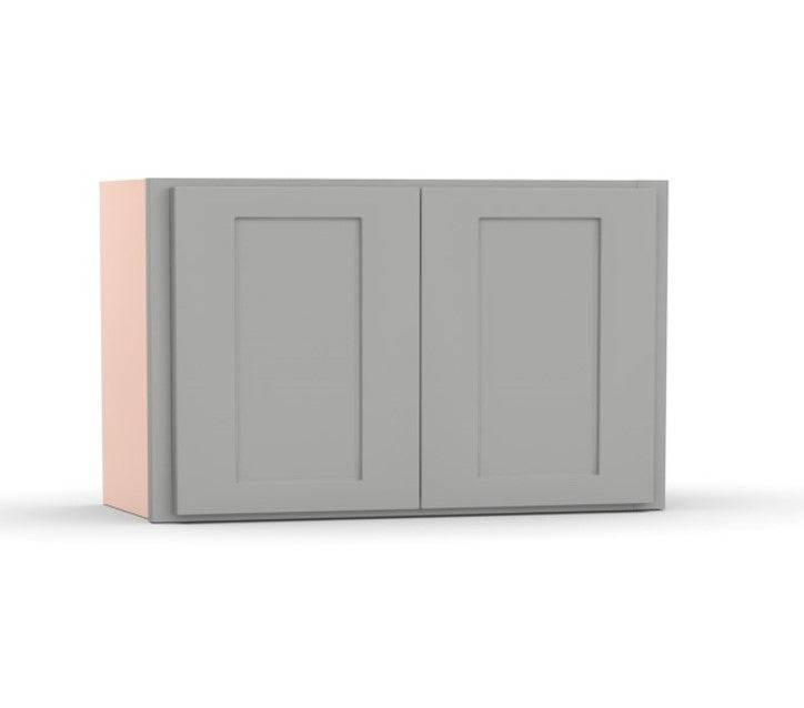 Liberty Shaker Ashen - 33 Inch Height Double Door Wall Cabinet - 33" Width x 24" Height x 12" Depth