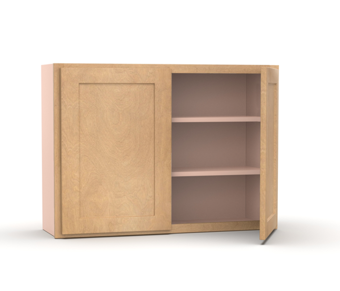 Liberty Shaker Karamel - 33 Inch Height Double Door Wall Cabinet - 33" Width x 24" Height x 12" Depth