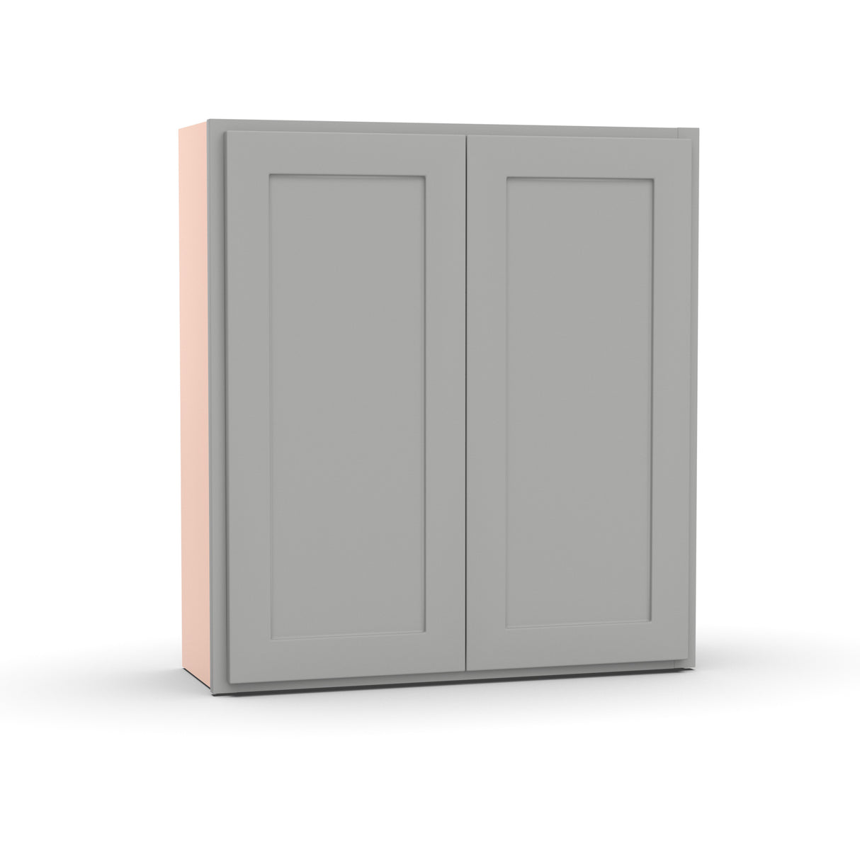 Liberty Shaker Ashen - 33 Inch Height Double Door Wall Cabinet - 33" Width x 36" Height x 12" Depth