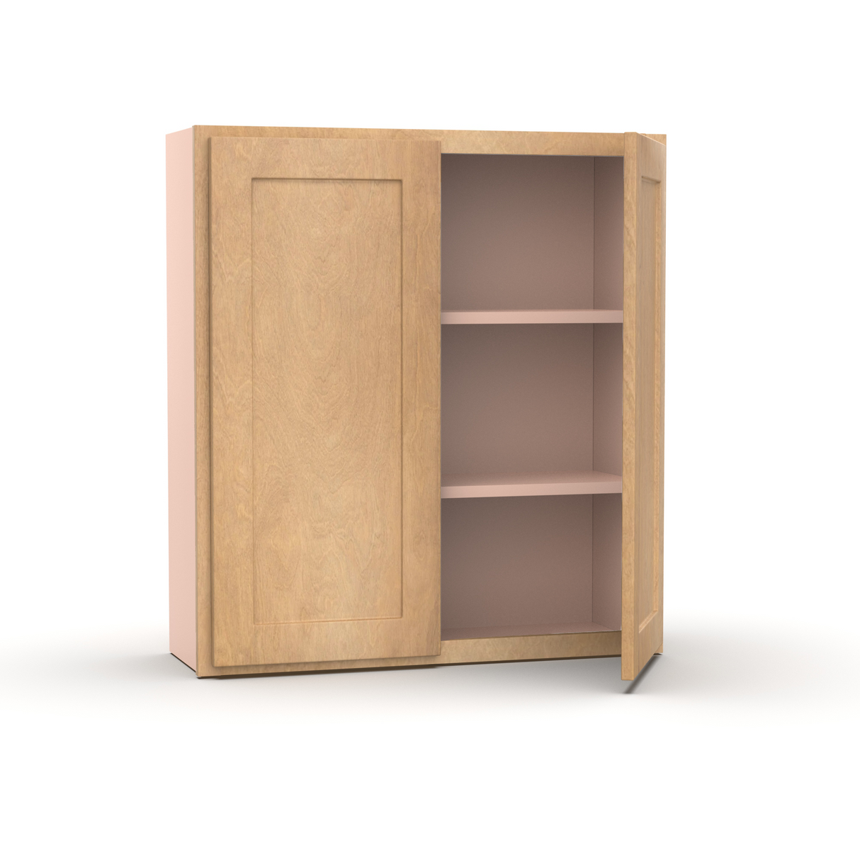 Liberty Shaker Karamel - 33 Inch Height Double Door Wall Cabinet - 33" Width x 36" Height x 12" Depth