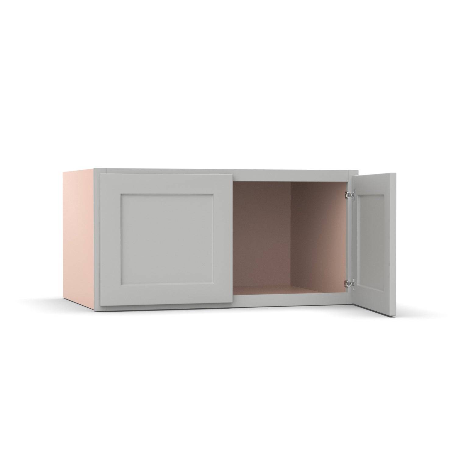 Liberty Shaker Ashen - 36 Inch Deep Double Door Wall Cabinet - 36" Width x 18" Height x 24" Depth