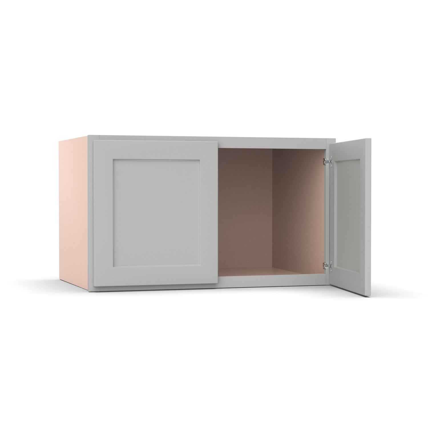 Liberty Shaker Ashen - 36 Inch Deep Double Door Wall Cabinet - 36" Width x 21" Height x 24" Depth