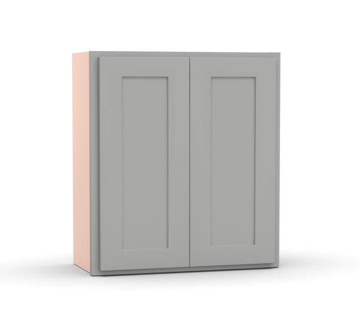 Liberty Shaker Ashen - 36 Inch Height Double Door Wall Cabinet - 36" Width x 36" Height x 12" Depth