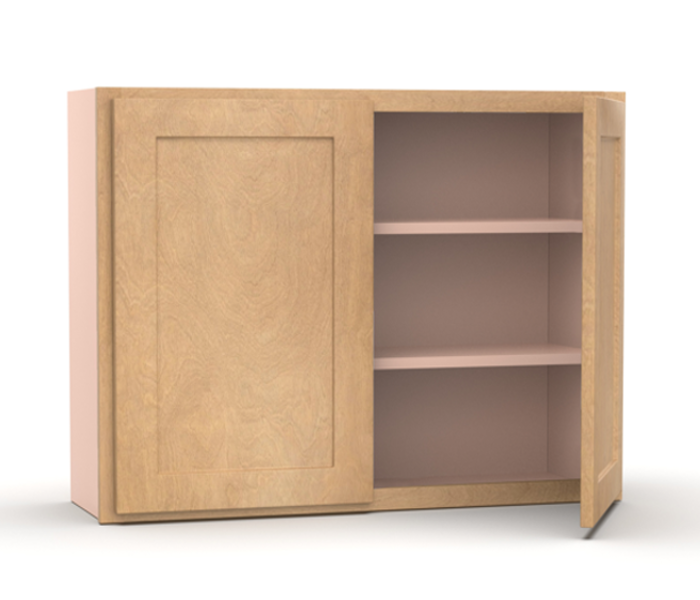 Liberty Shaker Karamel - 36 Inch Height Double Door Wall Cabinet - 36" Width x 36" Height x 12" Depth