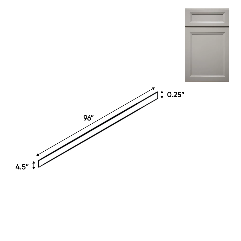 Windsor Ashen - 96 Inch Toe Kick Accessories - 96" Width x 4.5" Height x 0.25" Depth