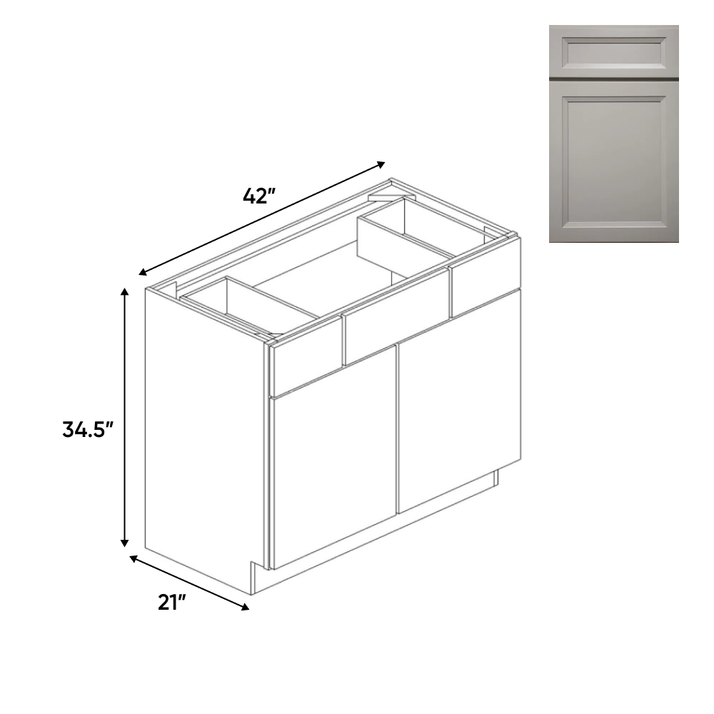Windsor Ashen - 42 Inch Vanity Consoles Cabinet - 42