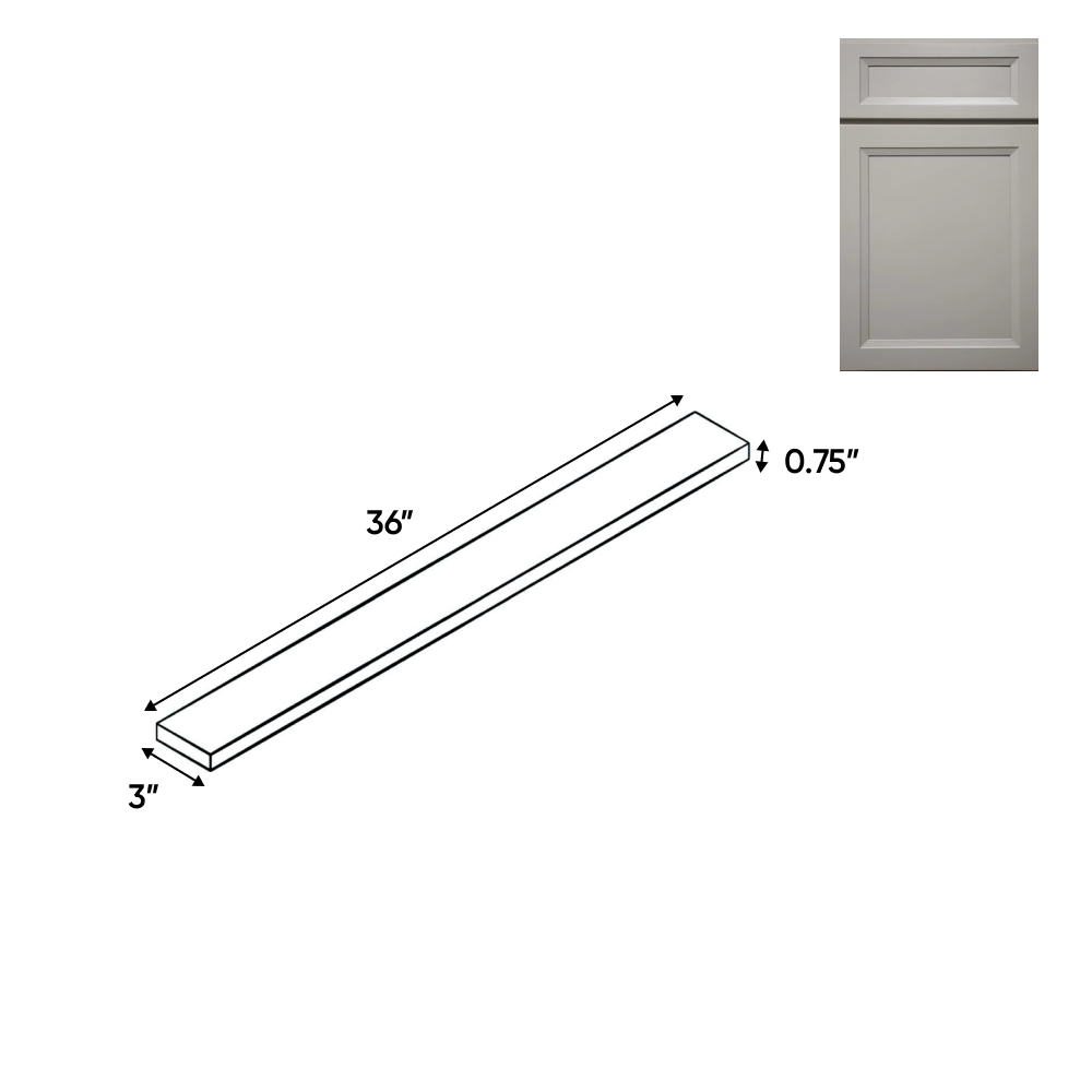 Windsor Ashen - 3 Inch Wall Fillers Accessories - 3" Width x 36" Height x .75" Depth