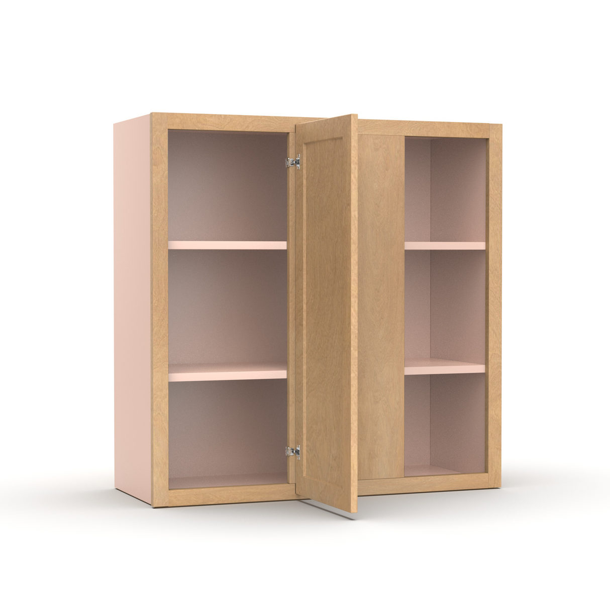 Liberty Shaker Karamel - 30x30 Inch Wall Blind Corner Wall Cabinet - 30" Width x 30" Height x 12" Depth