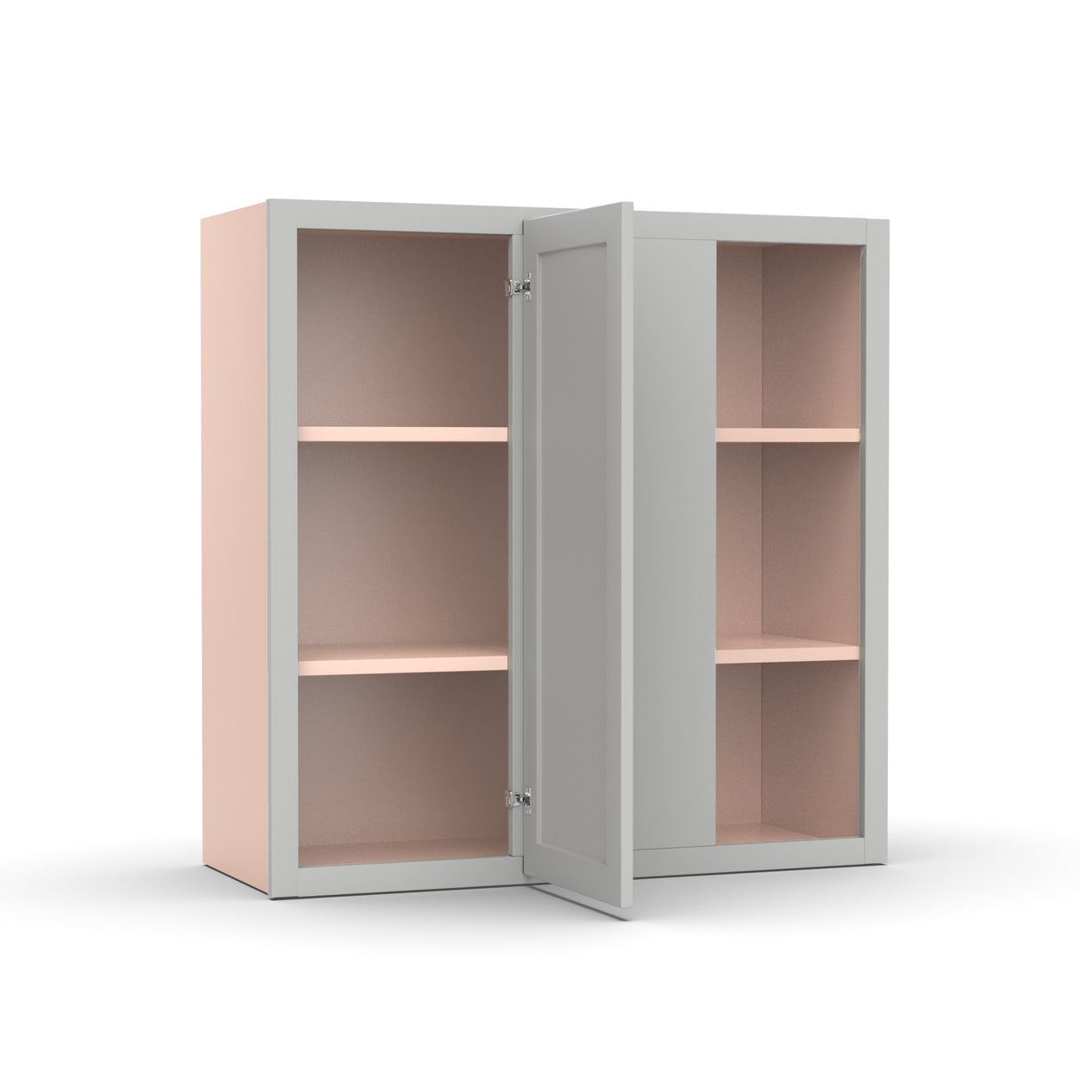 Liberty Shaker Ashen - 30x30 Inch Wall Blind Corner Wall Cabinet - 30" Width x 30" Height x 12" Depth