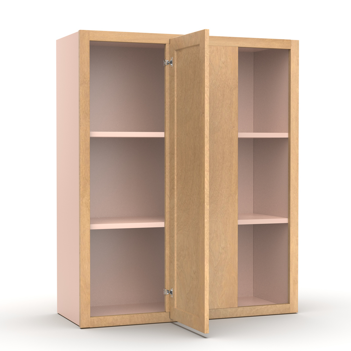 Liberty Shaker Karamel - 30x36 Inch Wall Blind Corner Wall Cabinet - 30" Width x 36" Height x 12" Depth