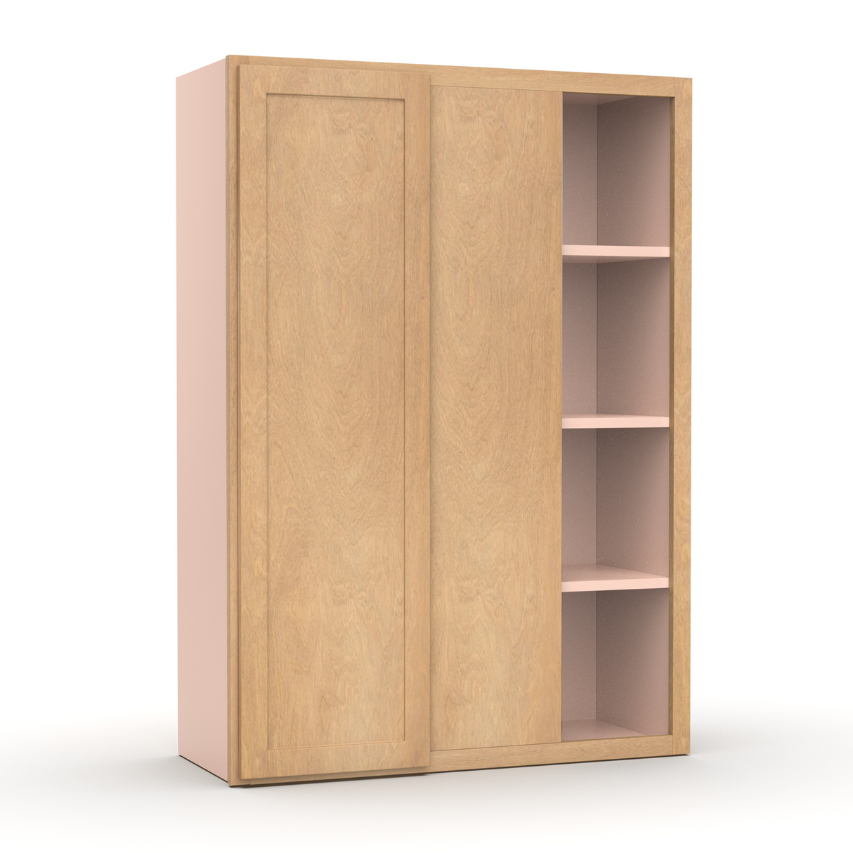 Liberty Shaker Karamel - 30x42 Inch Wall Blind Corner Wall Cabinet - 30" Width x 42" Height x 12" Depth