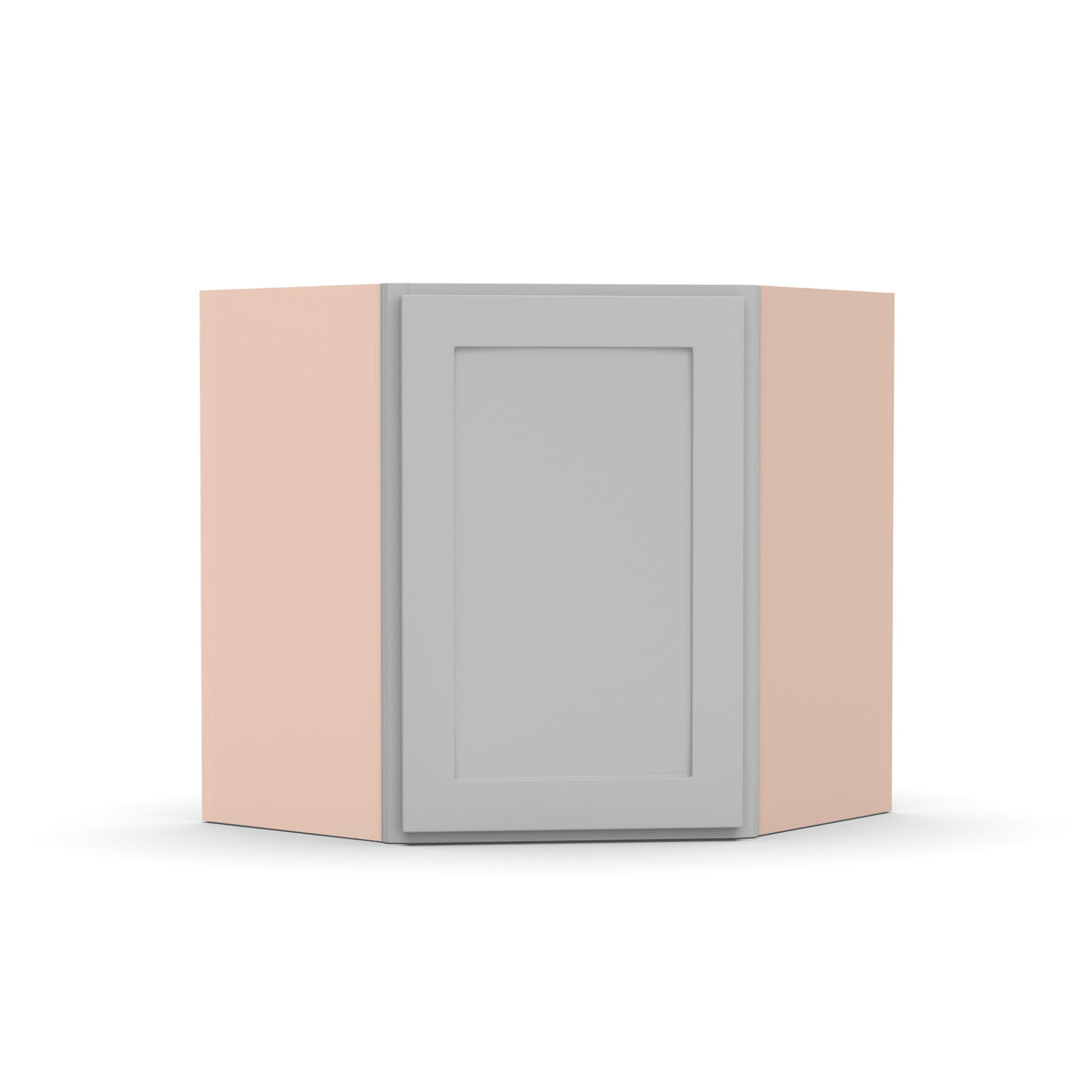 Liberty Shaker Ashen - 24 Inch Diagonal Corner Wall Cabinet - 24" Width x 18" Height x 12" Depth