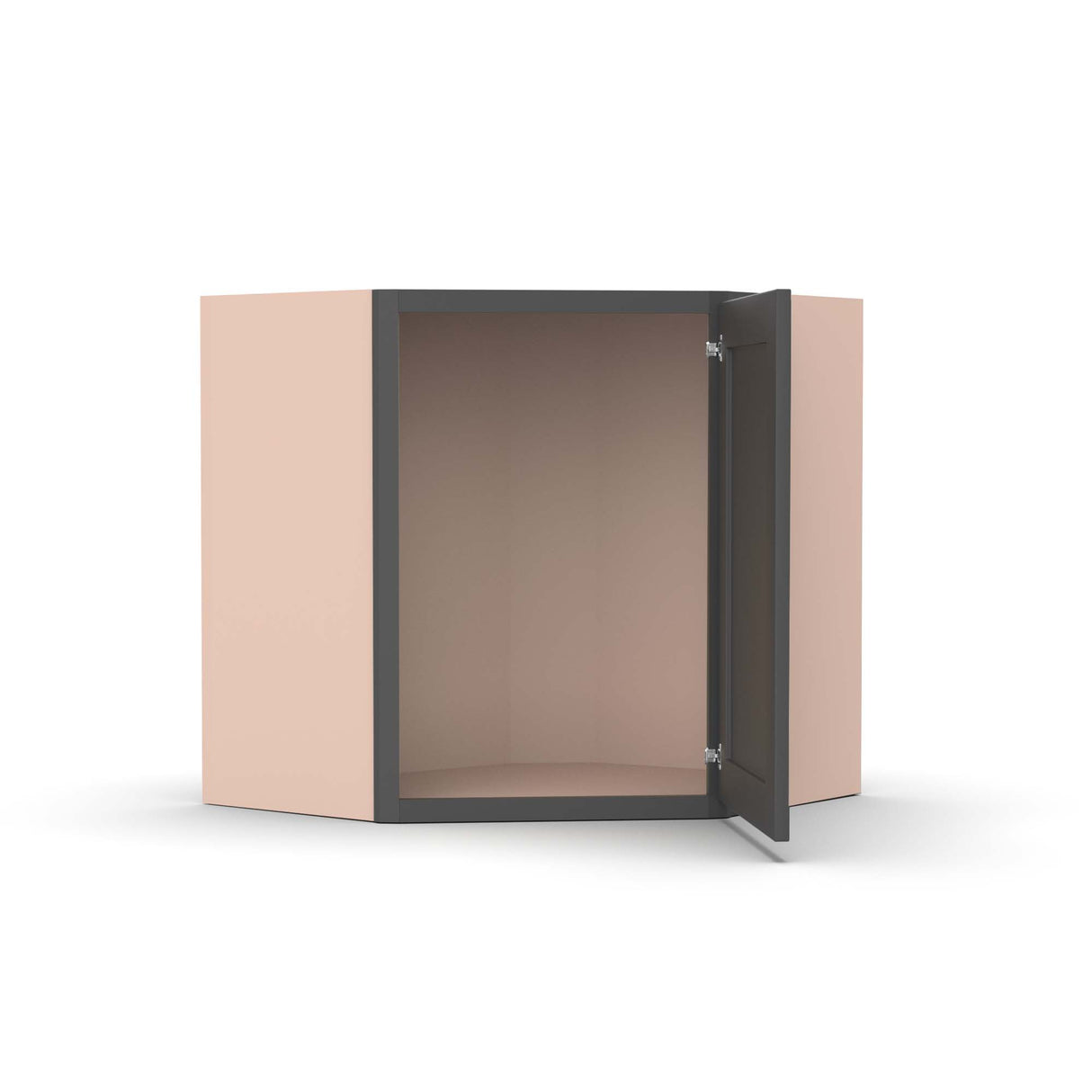 Liberty Shaker Grey - 24 Inch Diagonal Corner Wall Cabinet - 24" Width x 18" Height x 12" Depth