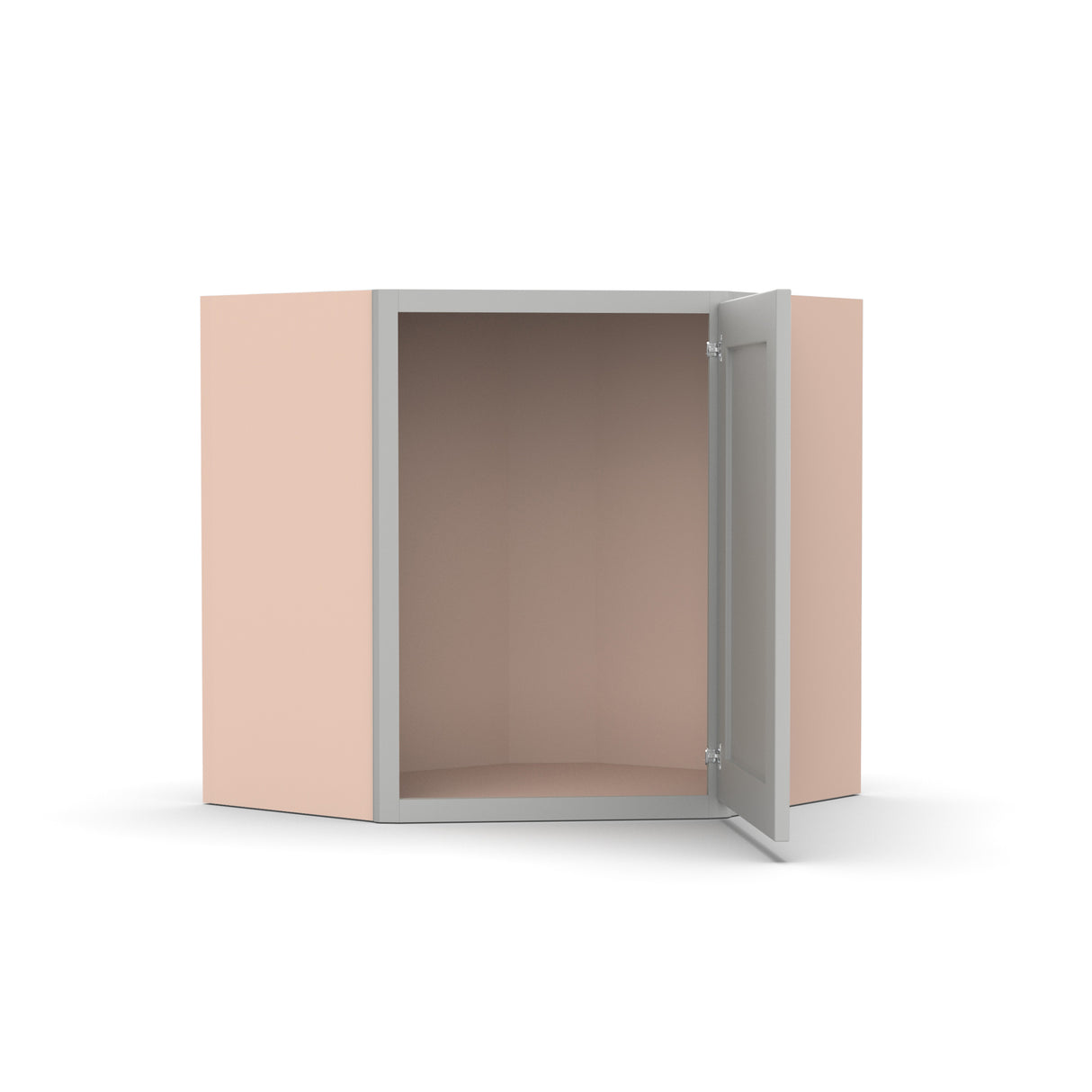 Liberty Shaker Ashen - 24 Inch Diagonal Corner Wall Cabinet - 24" Width x 18" Height x 12" Depth