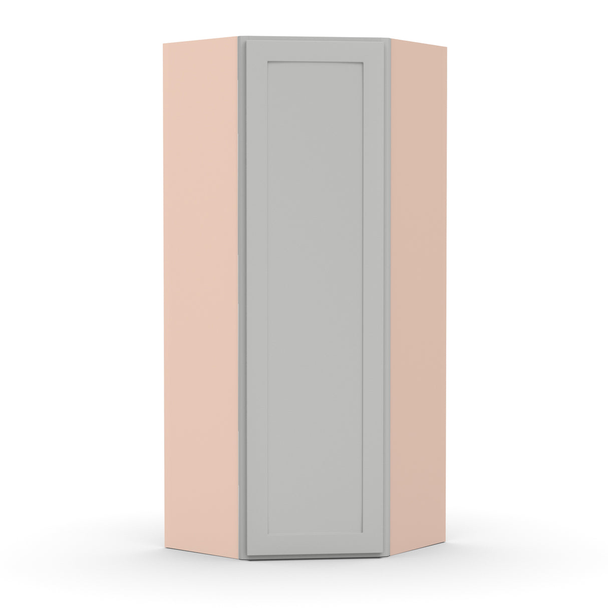 Liberty Shaker Ashen - 24 Inch Diagonal Corner Wall Cabinet - 24" Width x 42" Height x 12" Depth