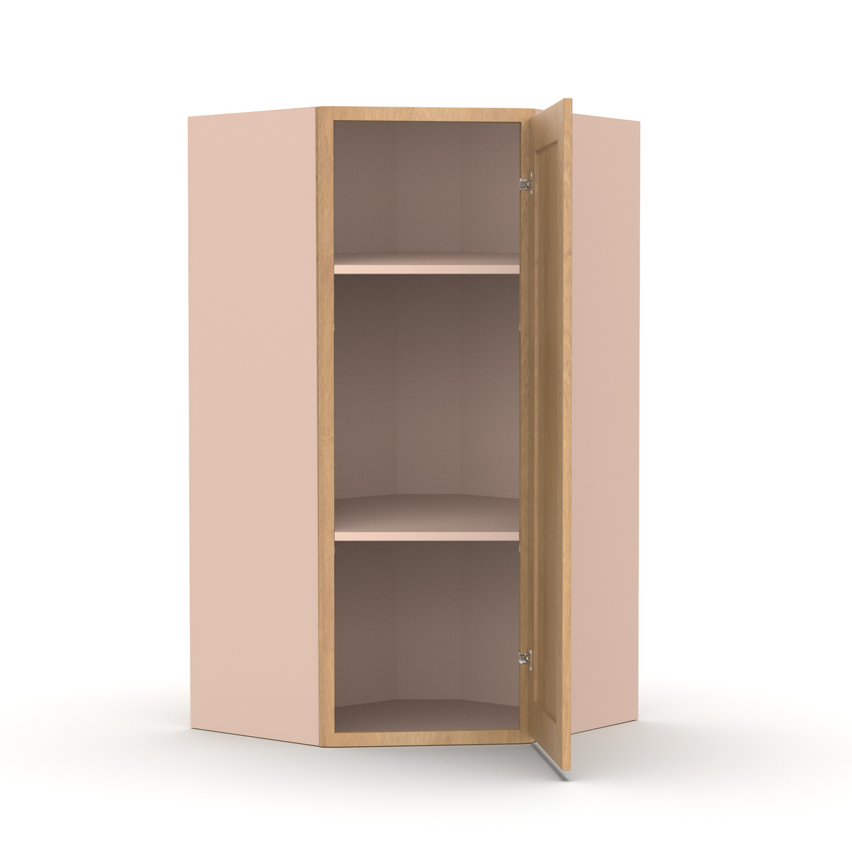 Liberty Shaker Karamel - 27 Inch Diagonal Corner Wall Cabinet - 27" Width x 36" Height x 15" Depth