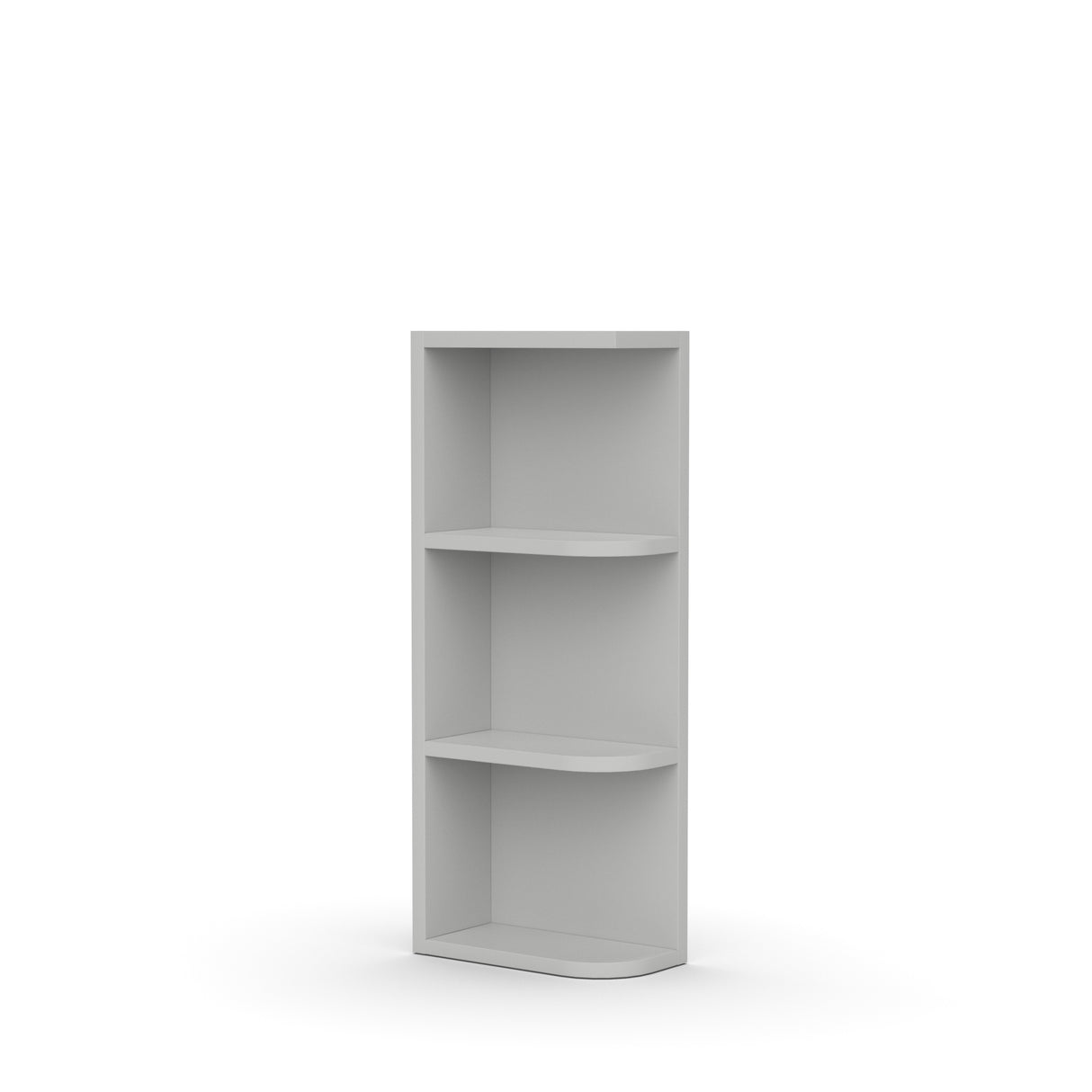 Liberty Shaker Ashen - 30 Inch Wall Open Shelf Wall Cabinet - 06" Width x 30" Height x 12" Depth