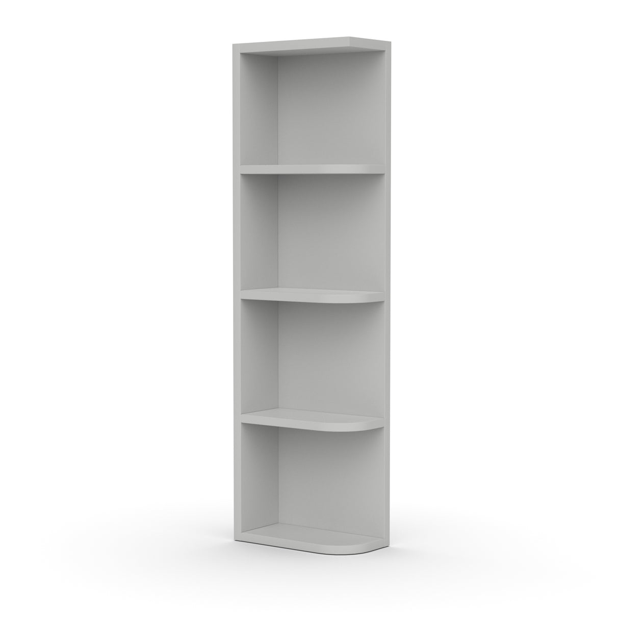 Liberty Shaker Ashen - 42 Inch Wall Open Shelf Wall Cabinet - 06" Width x 42" Height x 12" Depth