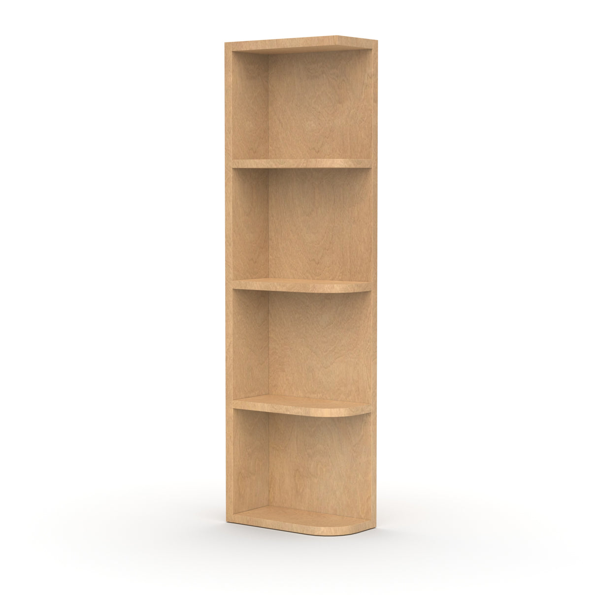 Liberty Shaker Karamel - 42 Inch Wall Open Shelf Wall Cabinet - 06" Width x 42" Height x 12" Depth