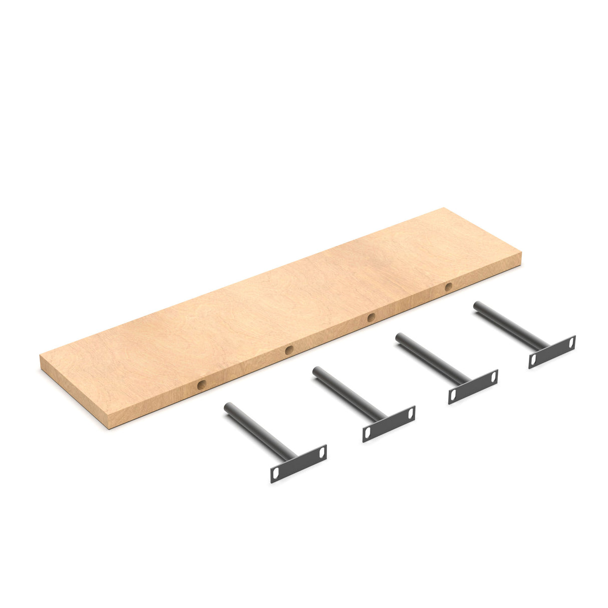 Liberty Shaker Karamel - 48 Inch Wall Shelf Accessories - 48" Width x 1.5" Height x 12" Depth