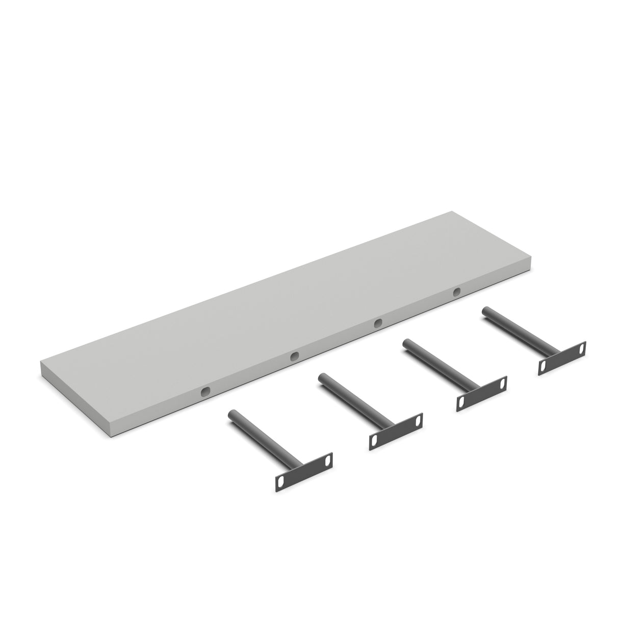 Liberty Shaker Ashen - 48 Inch Wall Shelf Accessories - 48" Width x 1.5" Height x 12" Depth