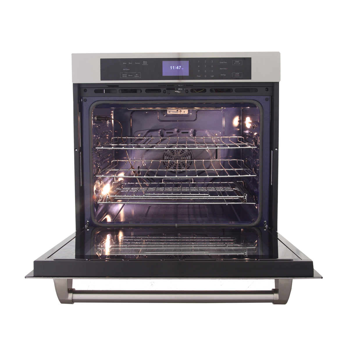 Kucht 30 in. 5 cu. ft. Single Electric Wall Oven with True Convection and Self Cleaning in Stainless Steel