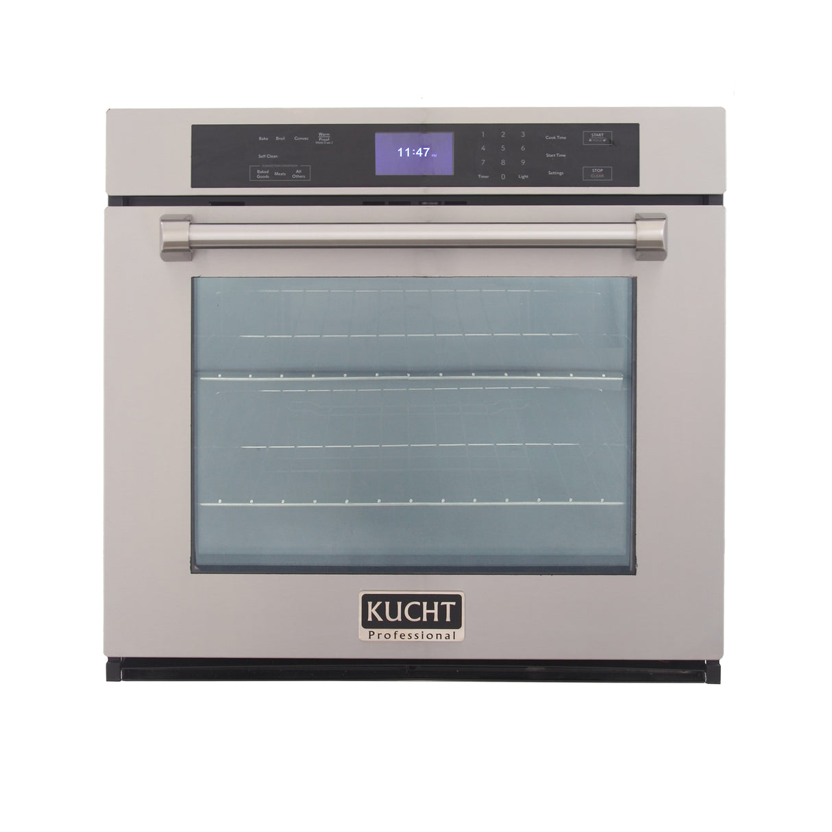 Kucht 30 in. 5 cu. ft. Single Electric Wall Oven with True Convection and Self Cleaning in Stainless Steel
